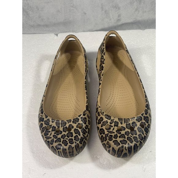 Crocs womens size 9 W leopard print kadee flats - Picture 6 of 16
